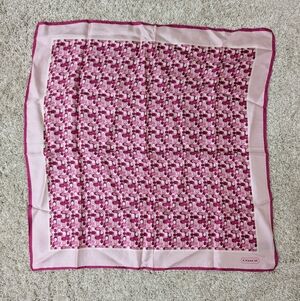 Coach Pink Silk Scarf NWOT